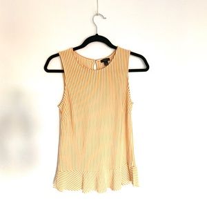 ANN TAYLOR Sleeveless Peplum Striped Knit